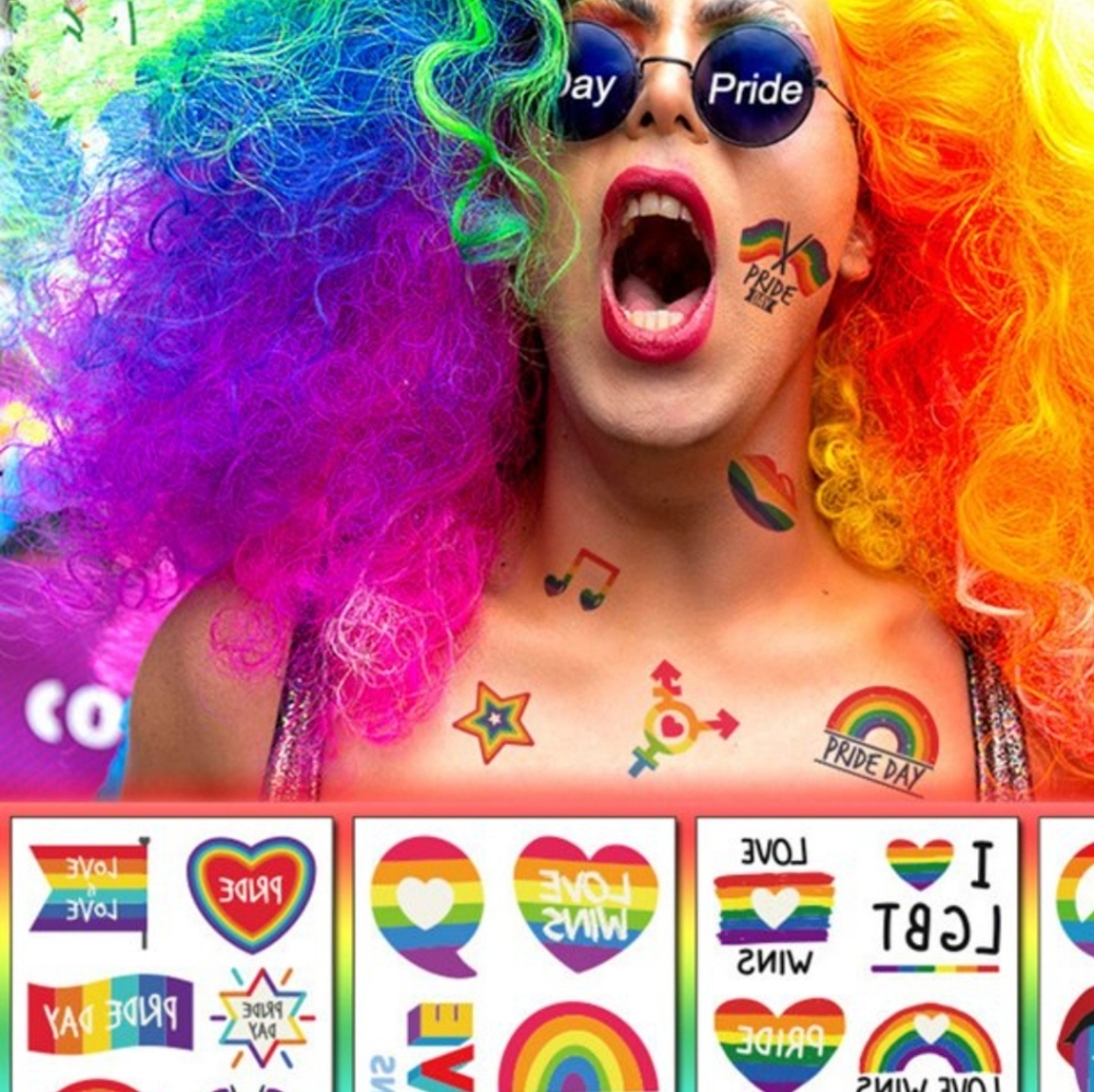 Pride Body Decals with Rainbow Colors